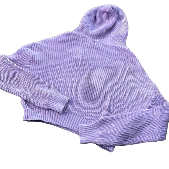 Ambiance Apparel Dropped Shoulder Chunky Knit Cropped Hoodie Sweater‎ - Picture 2 of 5